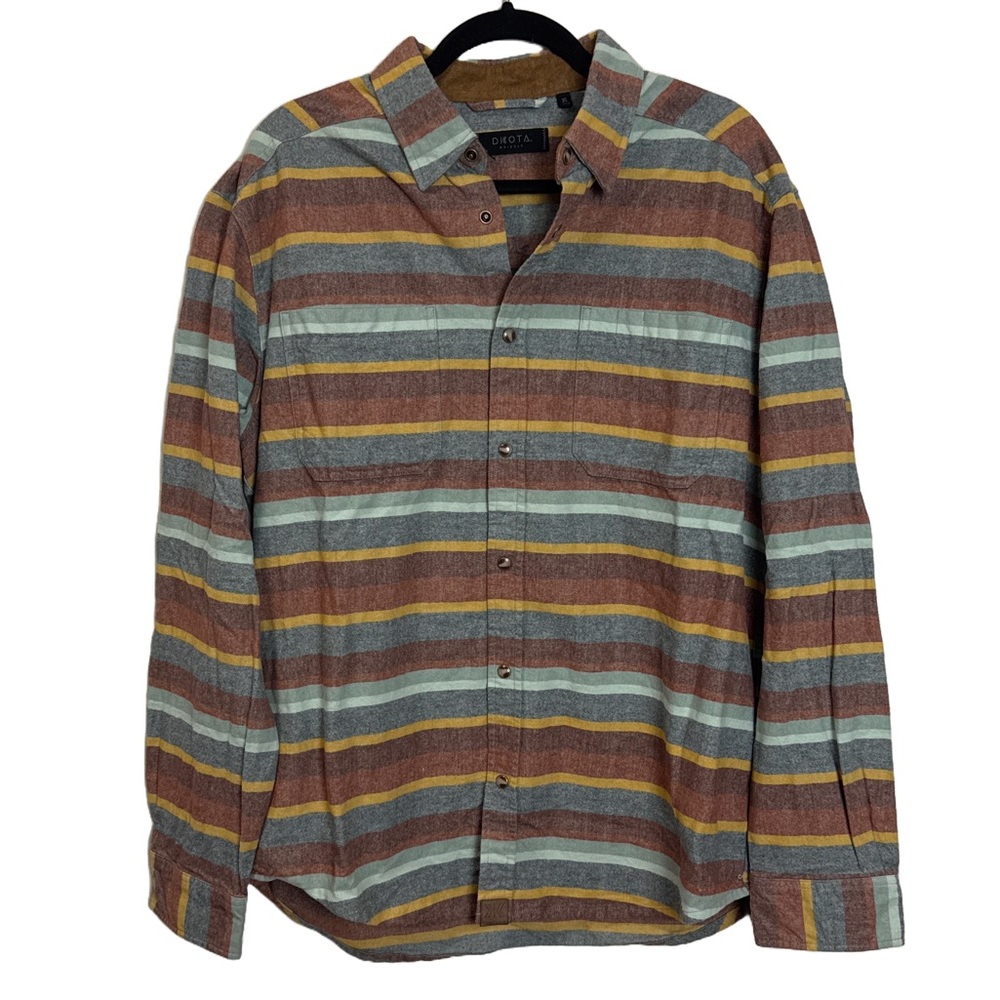 Dakota Grizzly Men’s Striped Flannel Shirt XL – 100% Cotton